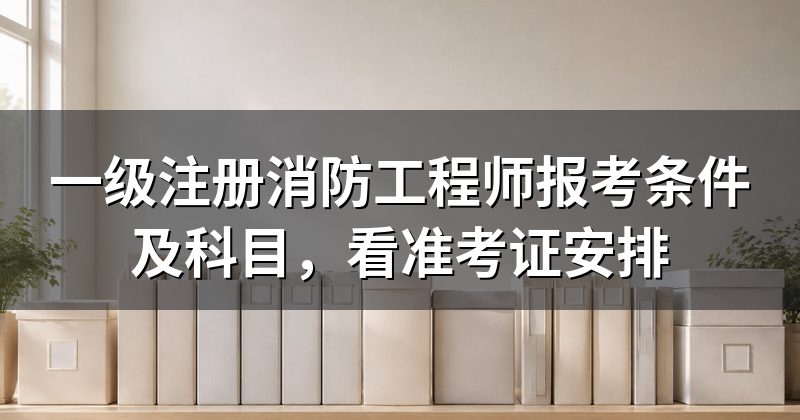 一级注册消防工程师报考条件及科目，看准考证安排