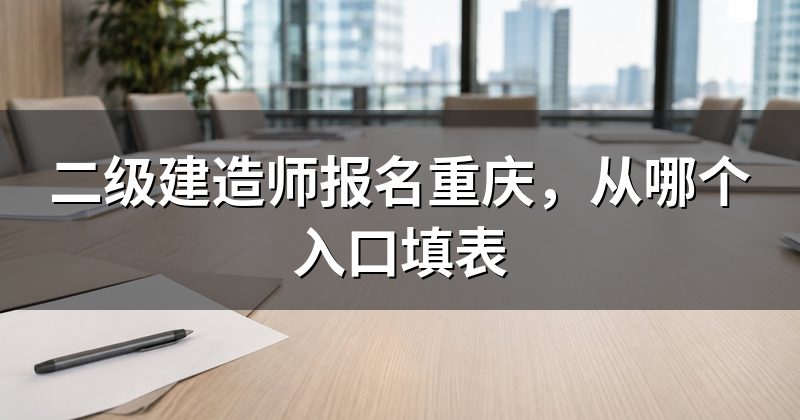 二级建造师报名重庆，从哪个入口填表