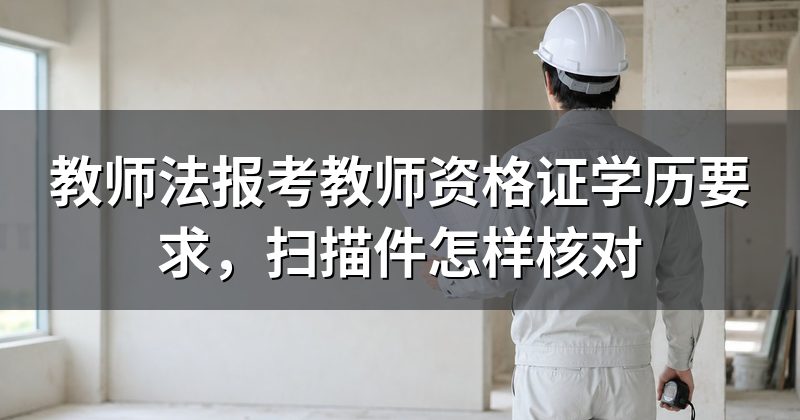 教师法报考教师资格证学历要求,扫描件怎样核对