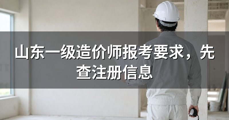 山东一级造价师报考要求,先查注册信息