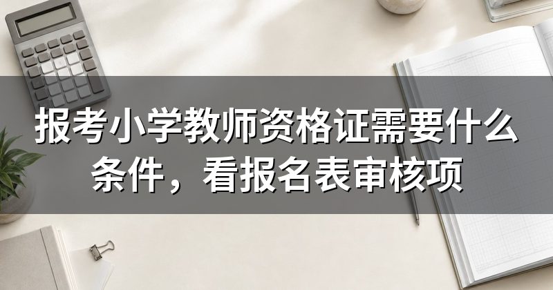 报考小学教师资格证需要什么条件，看报名表审核项