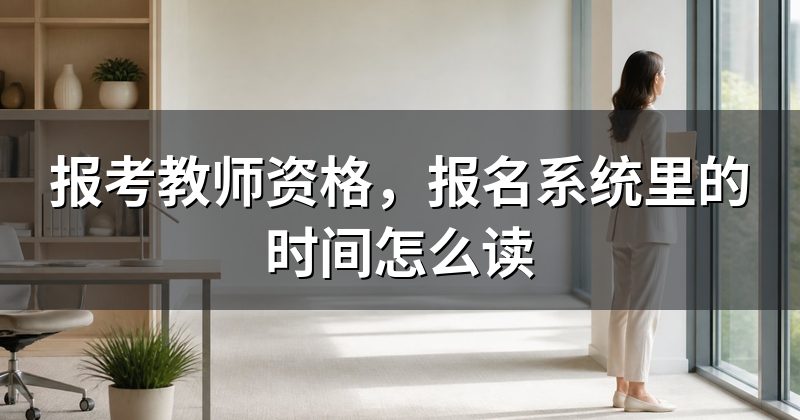 报考教师资格,报名系统里的时间怎么读