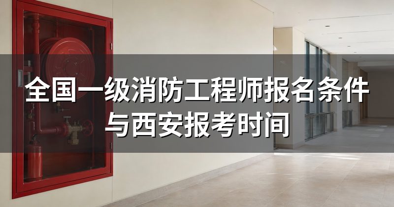 全国一级消防工程师报名条件与西安报考时间