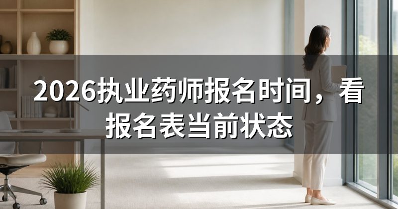 2026执业药师报名时间,看报名表当前状态