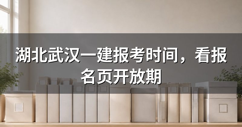 湖北武汉一建报考时间,看报名页开放期