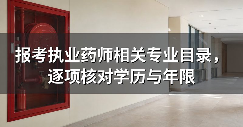 报考执业药师相关专业目录,逐项核对学历与年限