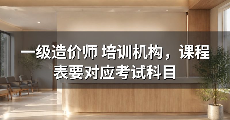一级造价师 培训机构,课程表要对应考试科目