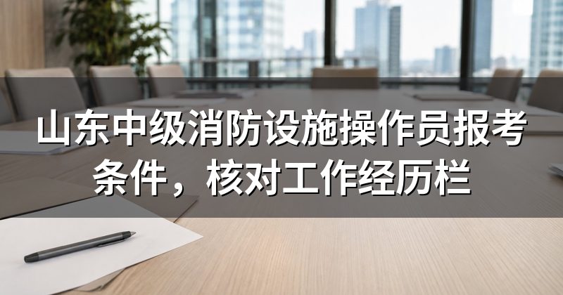 山东中级消防设施操作员报考条件，核对工作经历栏