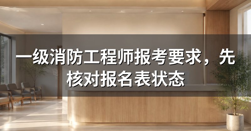 一级消防工程师报考要求，先核对报名表状态