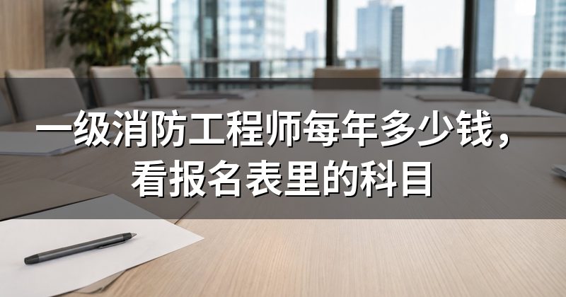 一级消防工程师每年多少钱，看报名表里的科目