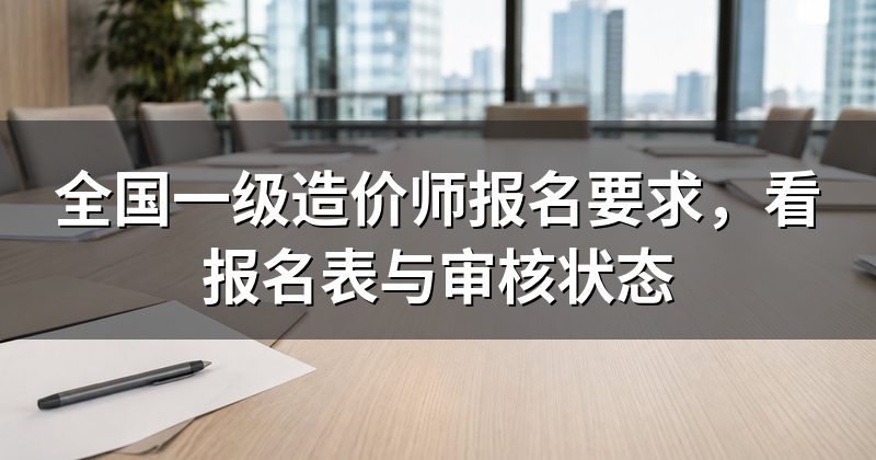 全国一级造价师报名要求,看报名表与审核状态