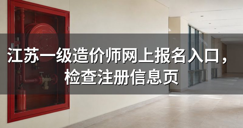 江苏一级造价师网上报名入口,检查注册信息页