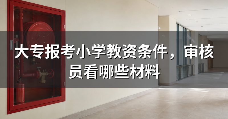 大专报考小学教资条件,审核员看哪些材料