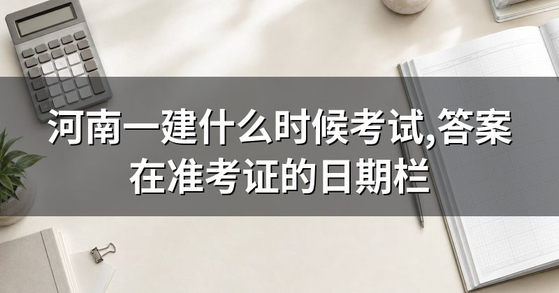河南一建什么时候考试,答案在准考证的日期栏