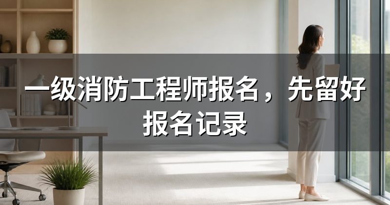 一级消防工程师报名，先留好报名记录