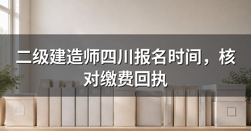 二级建造师四川报名时间,核对缴费回执