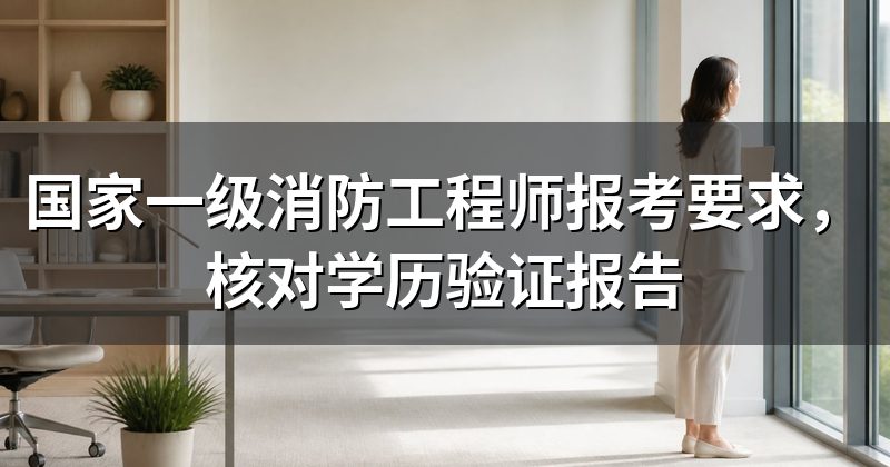 国家一级消防工程师报考要求，核对学历验证报告