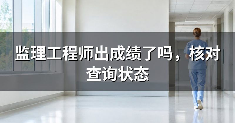 监理工程师出成绩了吗，核对查询状态