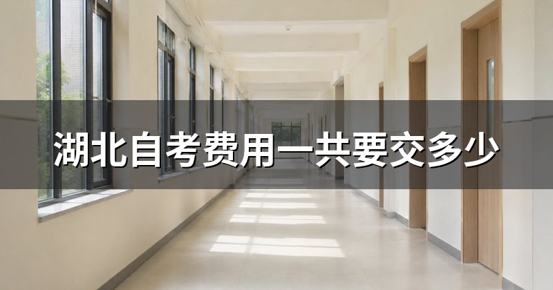 湖北自考费用一共要交多少