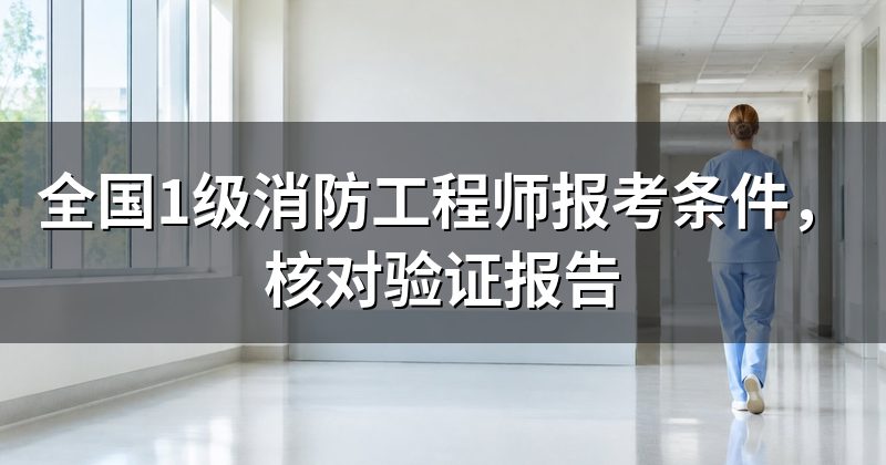 全国1级消防工程师报考条件,核对验证报告