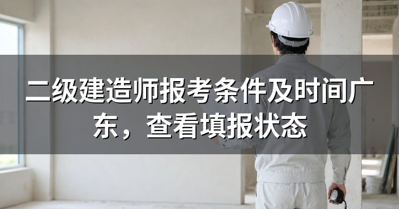 二级建造师报考条件及时间广东，查看填报状态