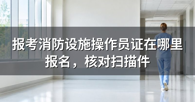 报考消防设施操作员证在哪里报名，核对扫描件
