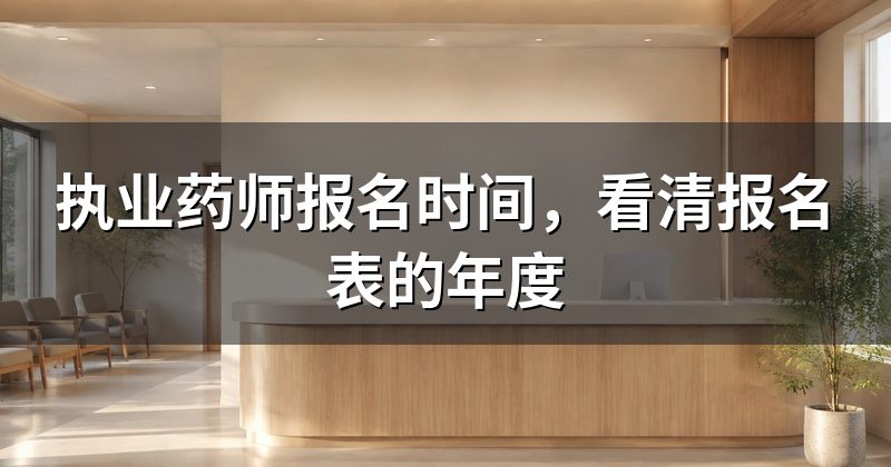 执业药师报名时间，看清报名表的年度