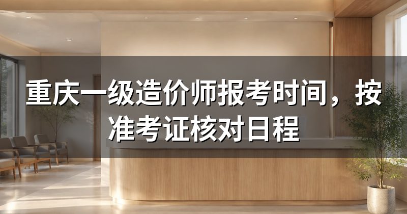 重庆一级造价师报考时间,按准考证核对日程
