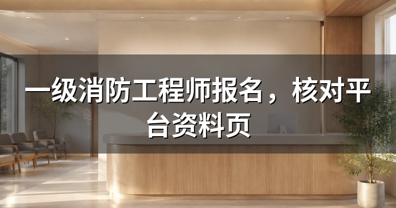 一级消防工程师报名,核对平台资料页