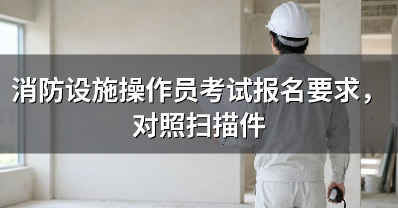 消防设施操作员考试报名要求，对照扫描件