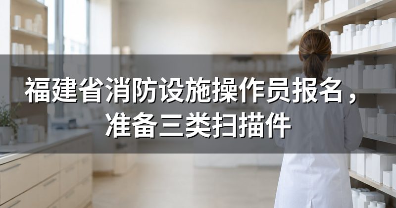 福建省消防设施操作员报名，准备三类扫描件
