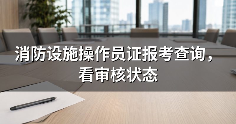 消防设施操作员证报考查询，看审核状态
