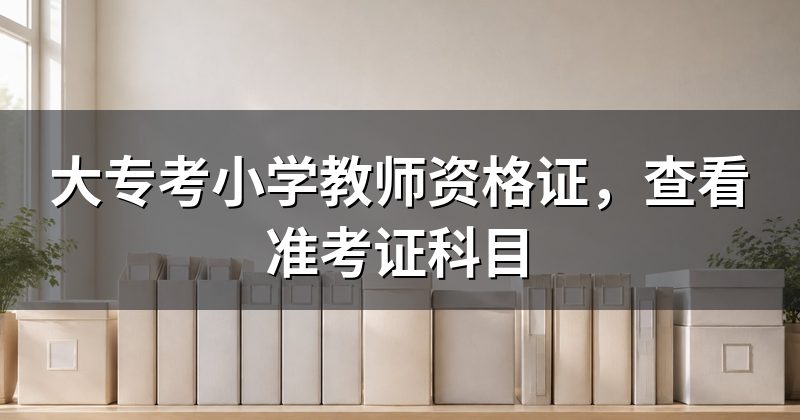 大专考小学教师资格证，查看准考证科目