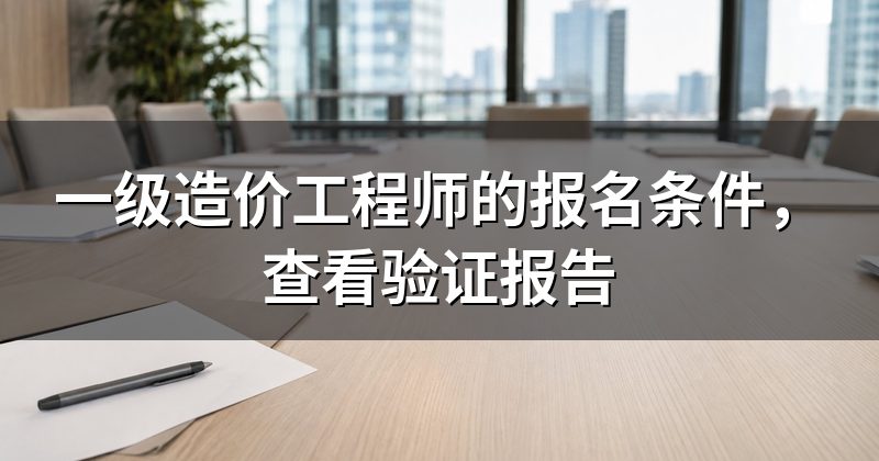 一级造价工程师的报名条件,查看验证报告