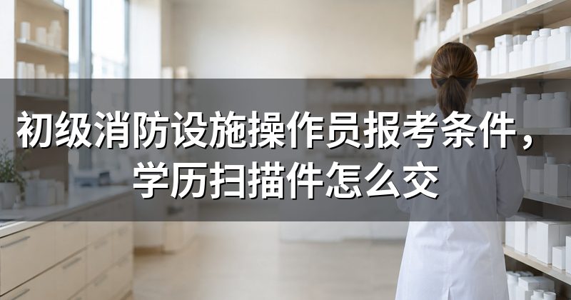 初级消防设施操作员报考条件，学历扫描件怎么交