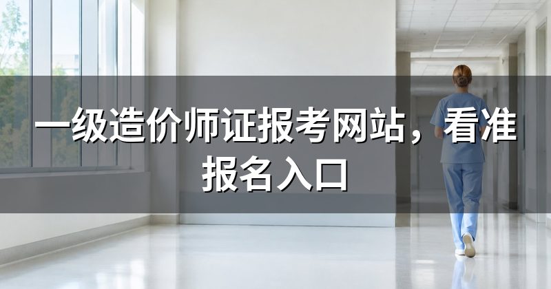 一级造价师证报考网站,看准报名入口