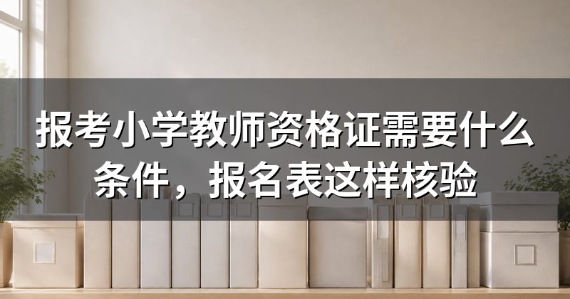 报考小学教师资格证需要什么条件，报名表这样核验