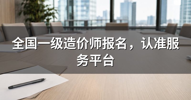 全国一级造价师报名,认准服务平台