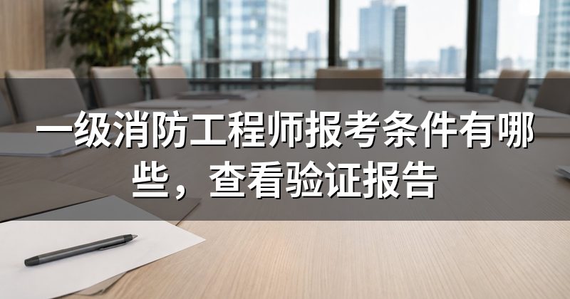 一级消防工程师报考条件有哪些,查看验证报告