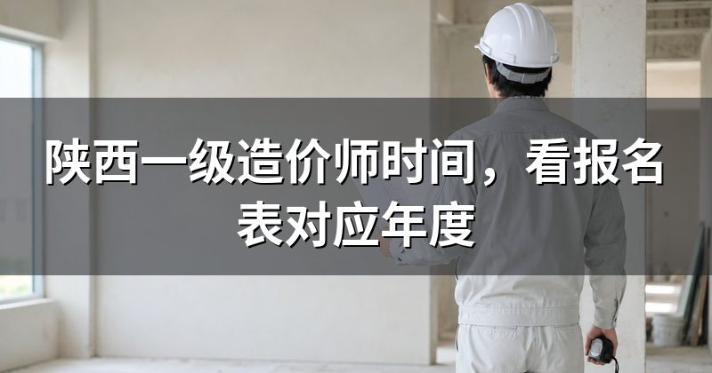 陕西一级造价师时间,看报名表对应年度