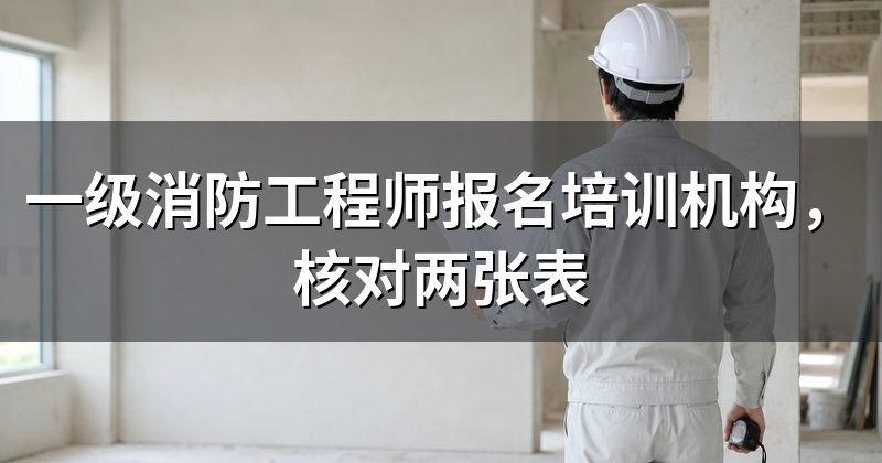 一级消防工程师报名培训机构,核对两张表
