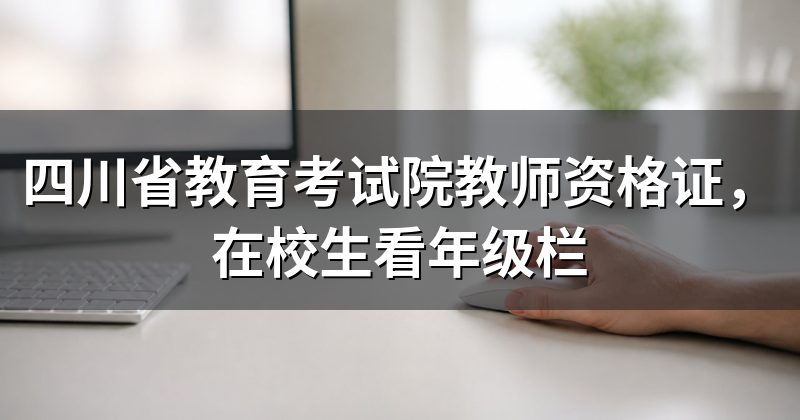 四川省教育考试院教师资格证，在校生看年级栏
