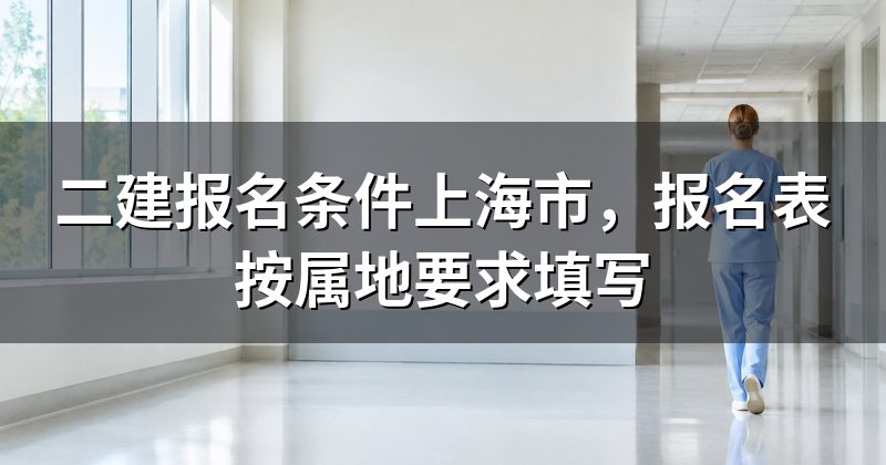 二建报名条件上海市，报名表按属地要求填写