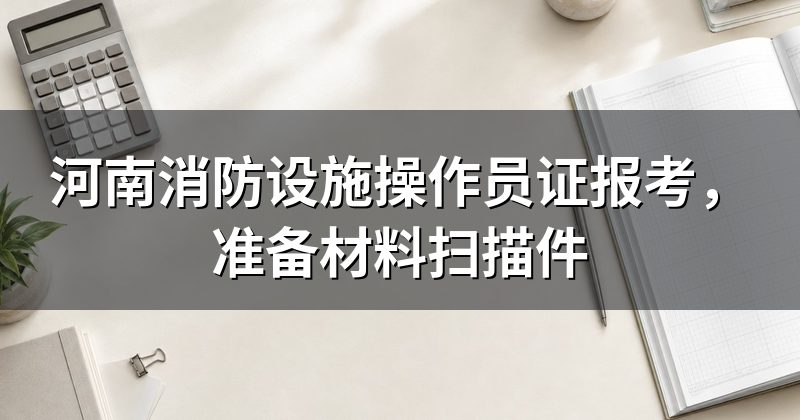 河南消防设施操作员证报考，准备材料扫描件