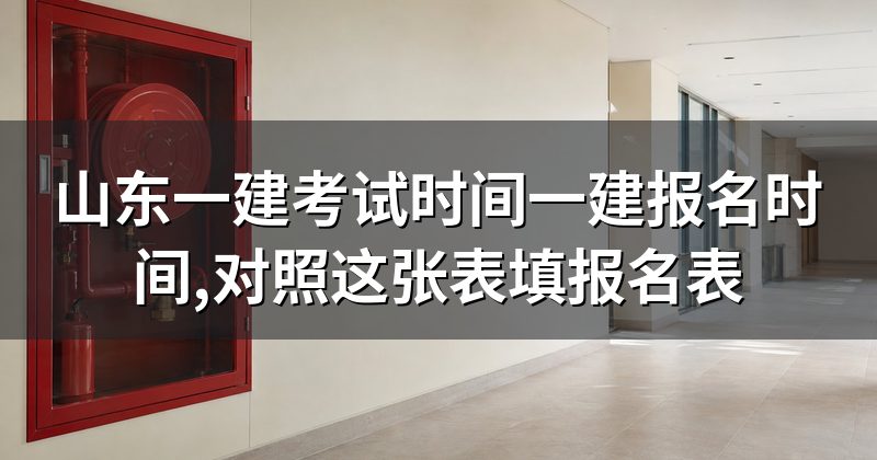 山东一建考试时间一建报名时间,对照这张表填报名表