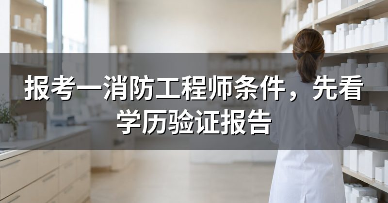 报考一消防工程师条件，先看学历验证报告