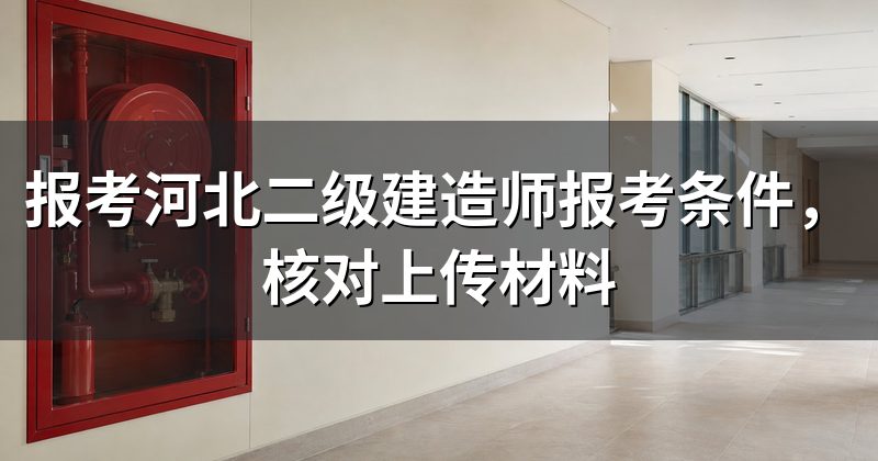 报考河北二级建造师报考条件，核对上传材料