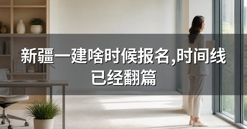 新疆一建啥时候报名,时间线已经翻篇