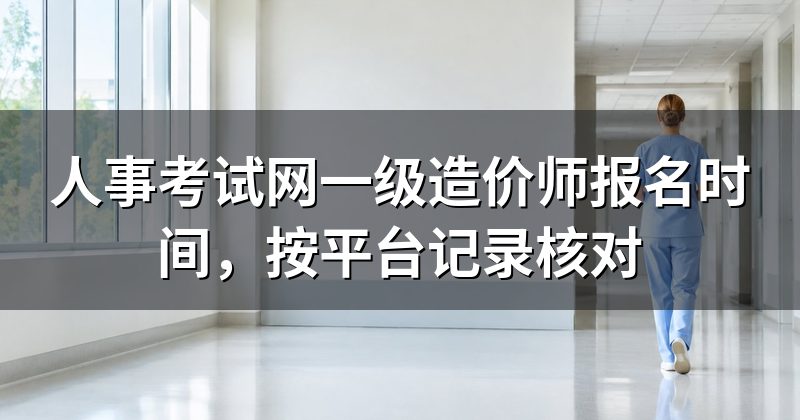 人事考试网一级造价师报名时间,按平台记录核对