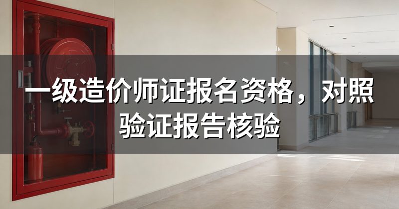 一级造价师证报名资格,对照验证报告核验